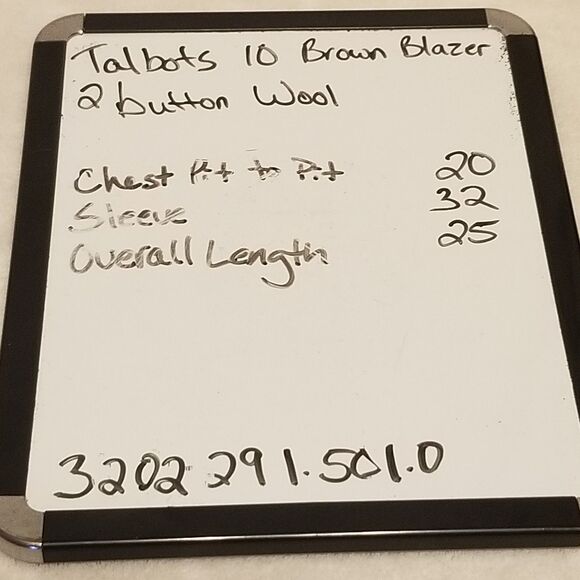 Talbots 10 Blazer Jacket Wool Light Brown Fitted Career Office Business Classic - Picture 8 of 8